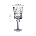 Engraved Embossed Glass Goblet for Wine and Champagne