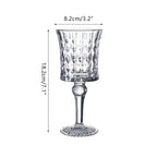 Engraved Embossed Glass Goblet for Wine and Champagne