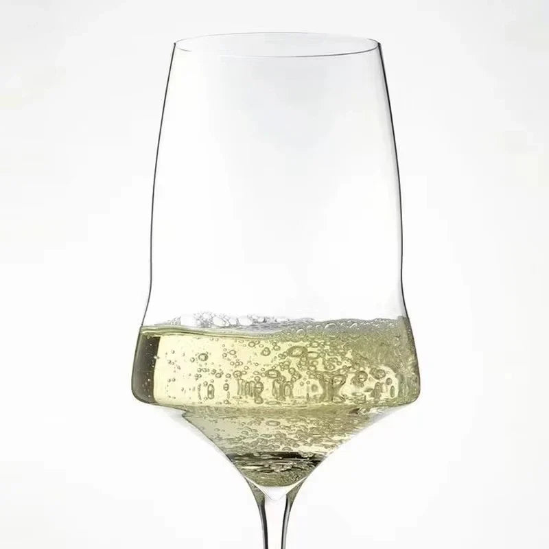Crystal White Wine Glass Flute Eco-Friendly Handmade