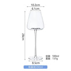 Burgundy Crystal Wine Glasses 720ml for Red Wine