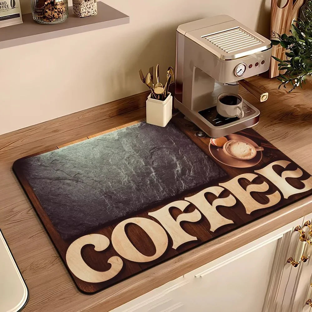 Waterproof Coffee Machine Drain Pad Mat - Eco-Friendly Rubber