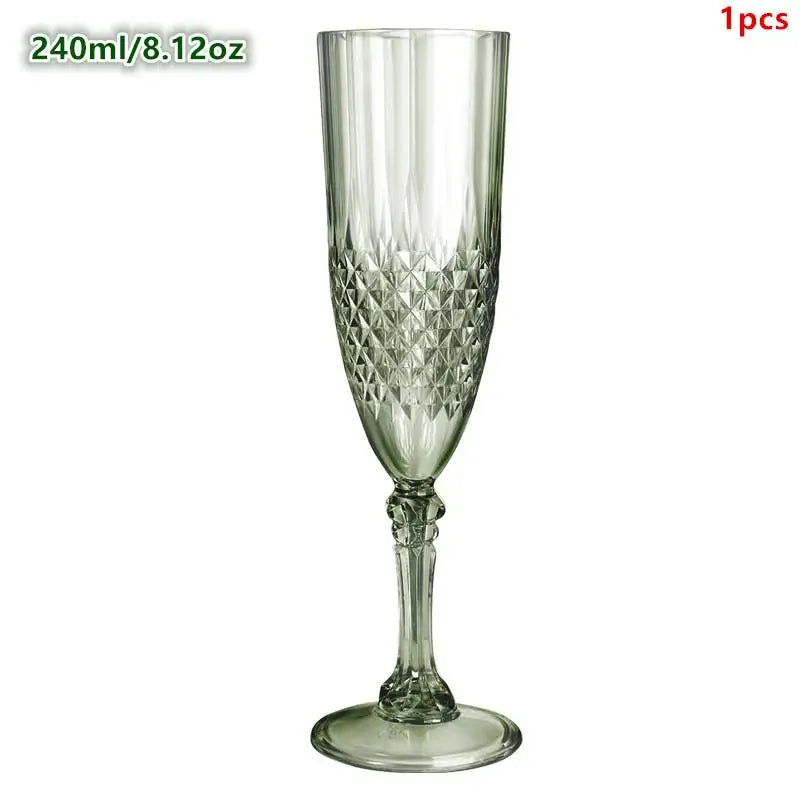 Champagne Goblet Set Crystal High-Stem for Parties