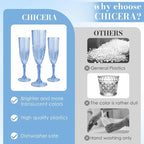 Champagne Goblet Set Crystal High-Stem for Parties
