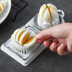 2-in-1 Stainless Steel Wire Egg Cutter with PP Base