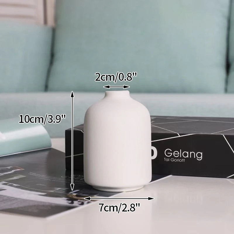 White Ceramic Bud Vase Decorative Nordic Home Decor
