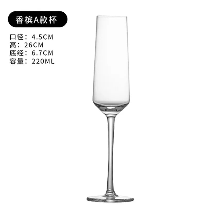 Crystal Champagne Flutes Long Stem Glasses by Lujing