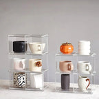 Acrylic Kitchen Countertop Tea Set Storage Rack