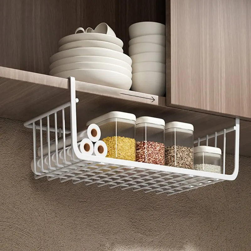 Iron Hanging Basket for Wardrobe and Kitchen Storage