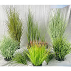 Simulated Grass Bushes for Outdoor Decoration - PVC, 10pcs