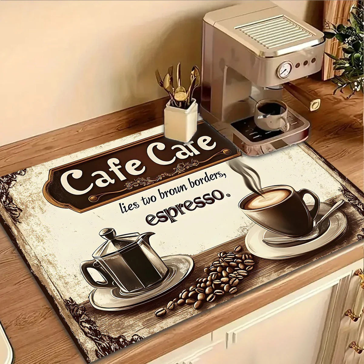 Waterproof Coffee Machine Drain Pad Mat - Eco-Friendly Rubber