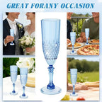 Champagne Goblet Set Crystal High-Stem for Parties