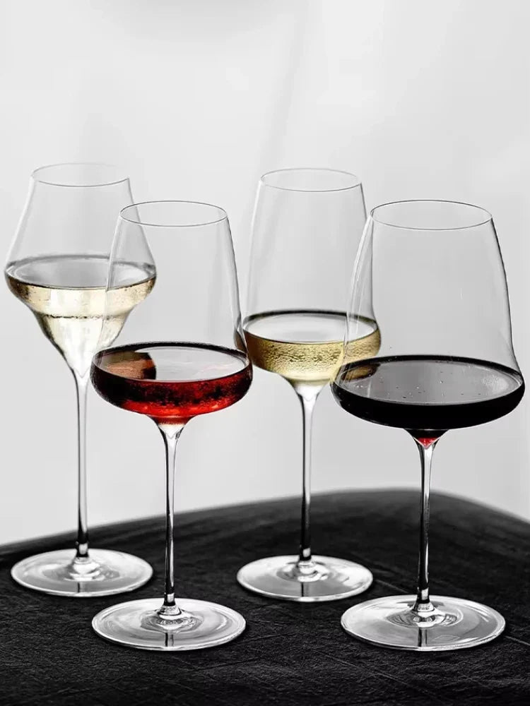 Crystal White Wine Glass Flute Eco-Friendly Handmade