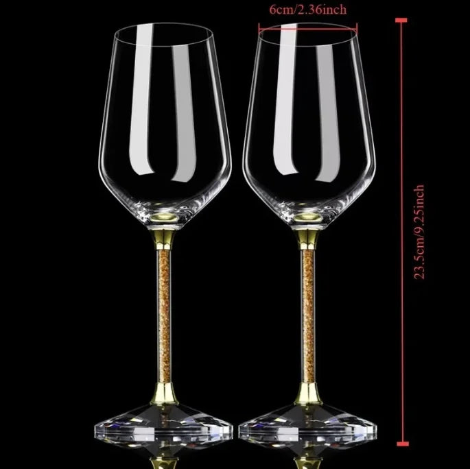 Crystal Wine Glass Set for Parties 2pcs - Crystal Glass
