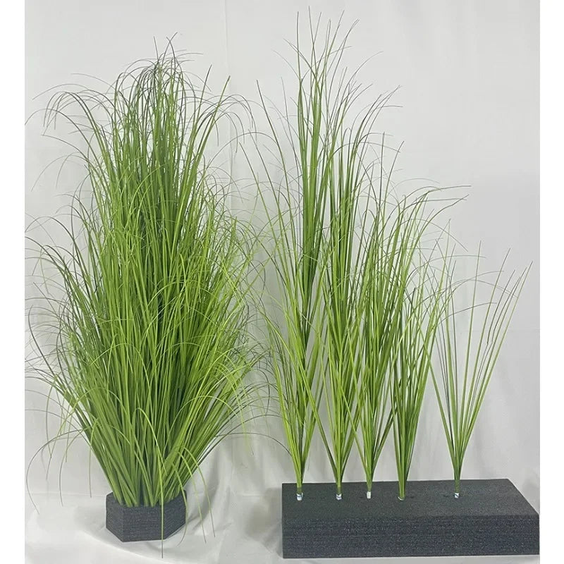 Simulated Grass Bushes for Outdoor Decoration - PVC, 10pcs