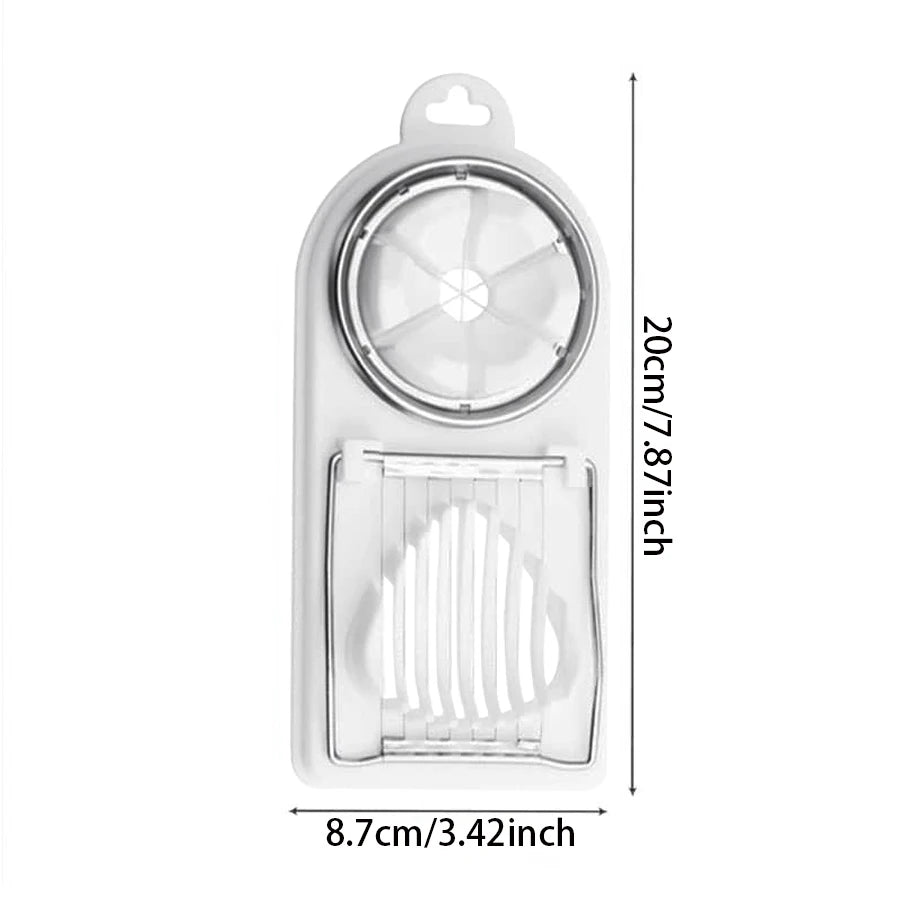 2-in-1 Stainless Steel Wire Egg Cutter with PP Base