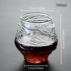 3D Mountain Whiskey Glass with Wooden Gift Box