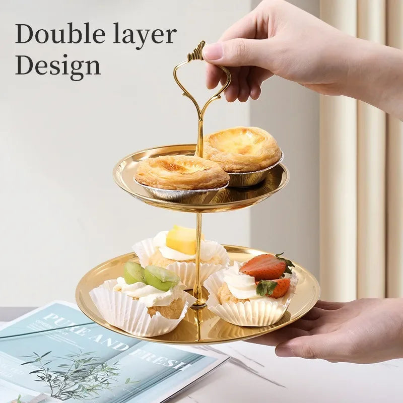 Stainless Steel Cake Stand Tiered Tray for Weddings and Parties