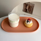 PP Oval Tray Plastic Dessert Utensil Storage Plate