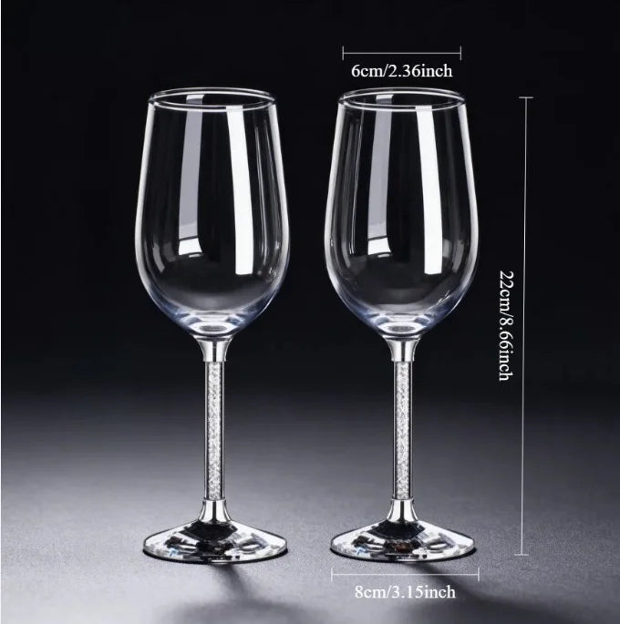 Crystal Wine Glass Set for Parties 2pcs - Crystal Glass