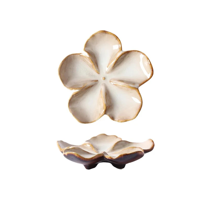 Ceramic Dipping Sauce Dish in Vintage Flower Shape