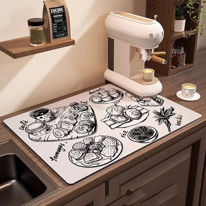 Waterproof Coffee Machine Drain Pad Mat - Eco-Friendly Rubber