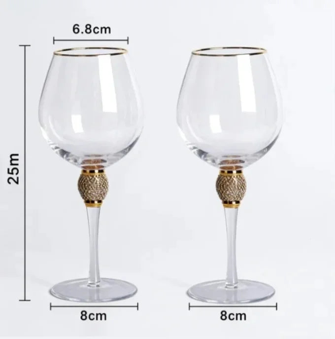 Crystal Wine Glass Set for Parties 2pcs - Crystal Glass
