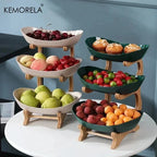 Plastic Oval Fruit Plate 2/3 Layer Snack Dish
