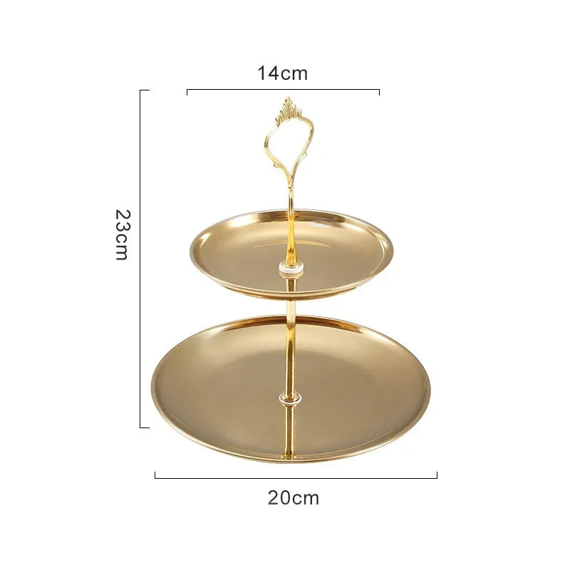 Stainless Steel Cake Stand Tiered Tray for Weddings and Parties