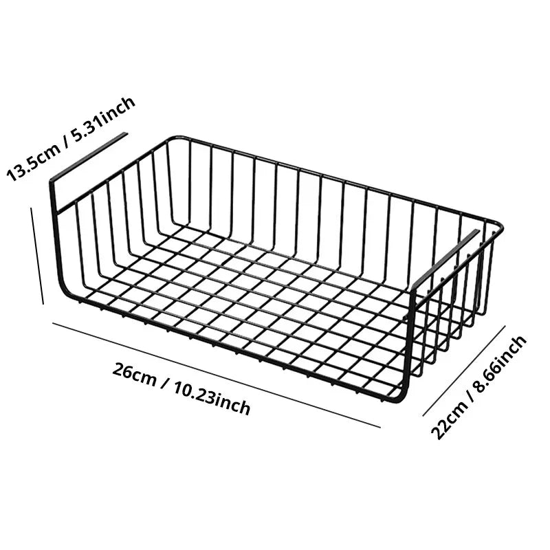 Iron Hanging Basket for Wardrobe and Kitchen Storage