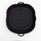 Silicone Air Fryer Pot Tray with Handle, Square Baking Pan