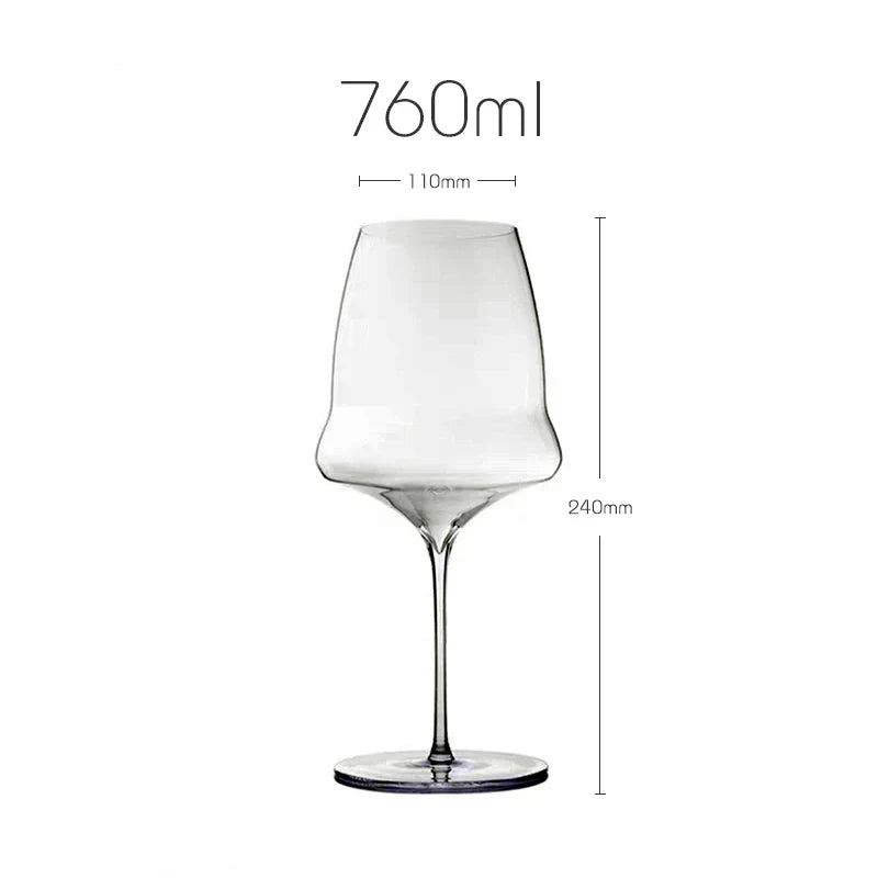 Crystal White Wine Glass Flute Eco-Friendly Handmade