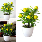 Artificial Lemon Tree 18CM Plastic Potted Plant Decoration