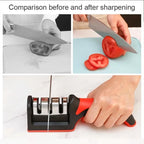 Knife Sharpener Multi-Functional Carbon Steel 3-Stage Tool
