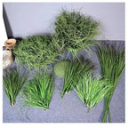 Simulated Grass Bushes for Outdoor Decoration - PVC, 10pcs