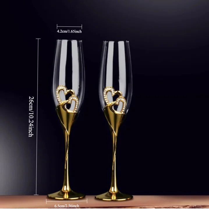 Crystal Wine Glass Set for Parties 2pcs - Crystal Glass