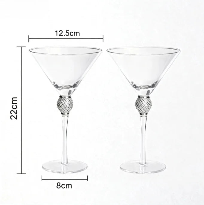 Crystal Wine Glass Set for Parties 2pcs - Crystal Glass