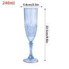 Champagne Goblet Set Crystal High-Stem for Parties