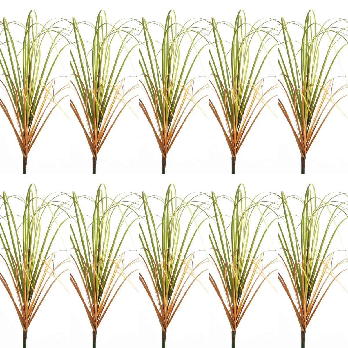 Simulated Grass Bushes for Outdoor Decoration - PVC, 10pcs