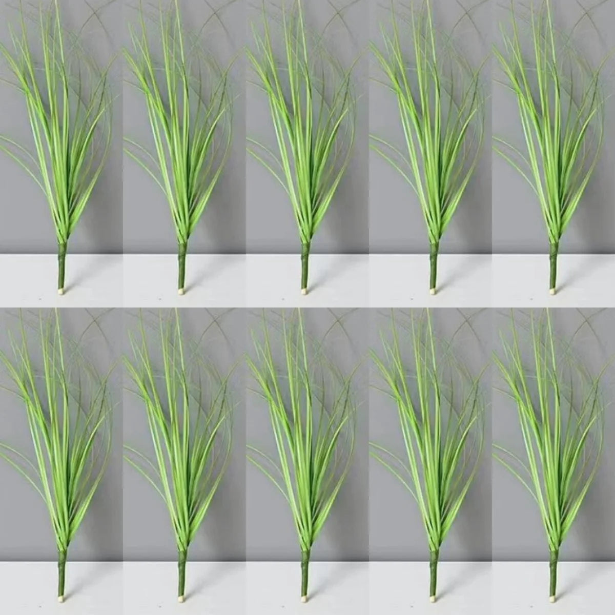 Simulated Grass Bushes for Outdoor Decoration - PVC, 10pcs