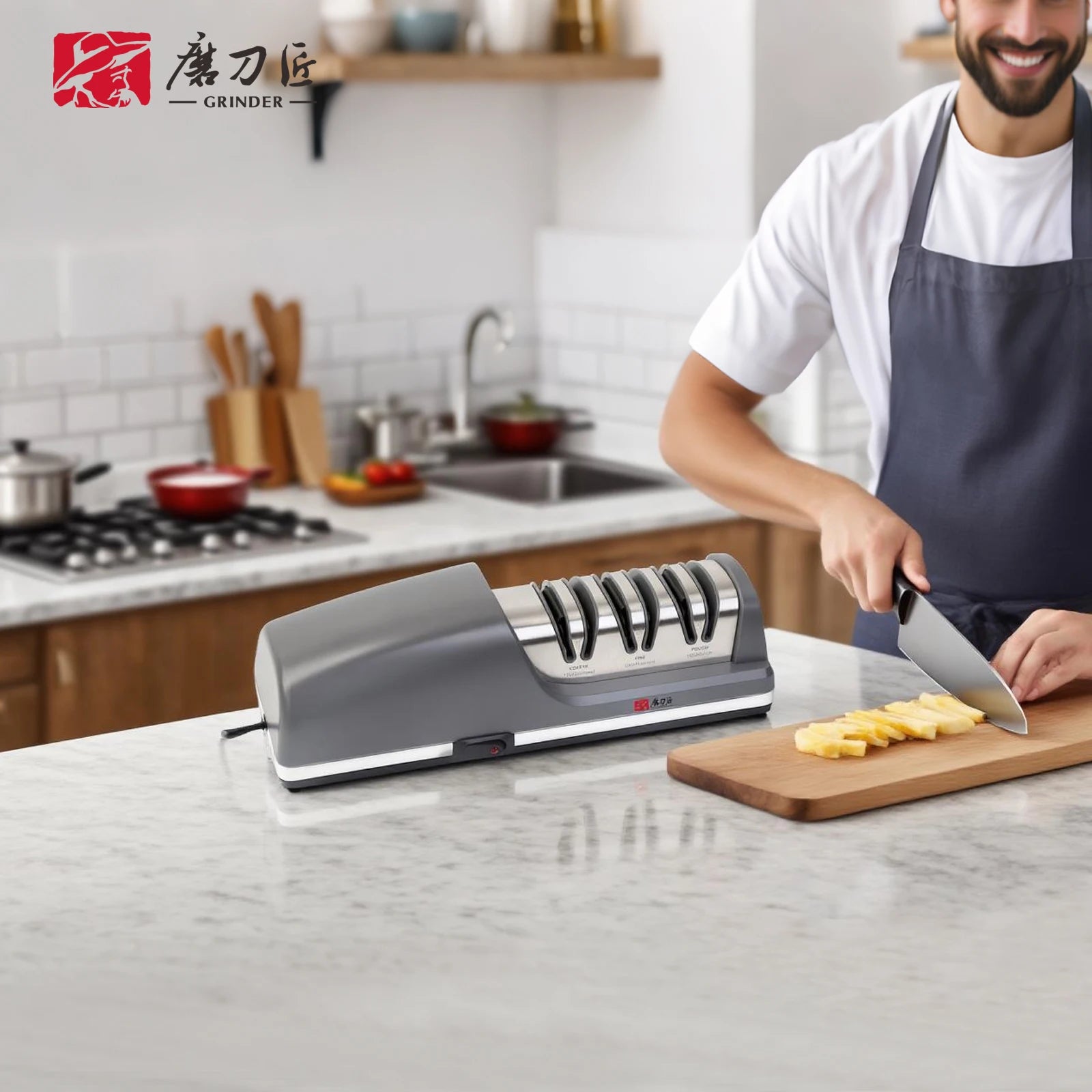 Electric Knife Sharpener TG2403 15-Degree Bevel Grinding