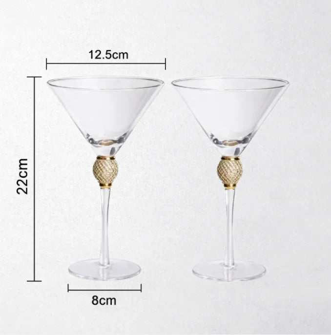 Crystal Wine Glass Set for Parties 2pcs - Crystal Glass