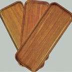 Wooden Snack Tray Round Rectangle Serving Plate