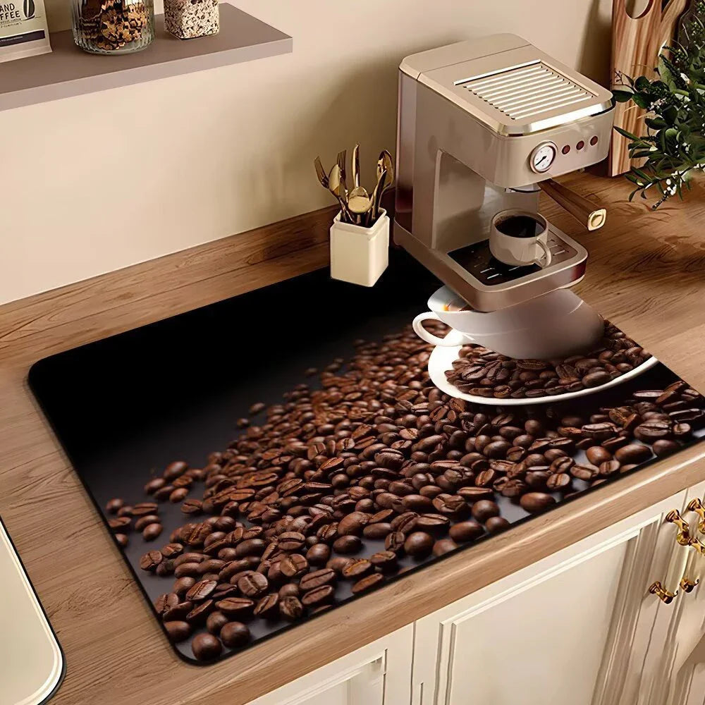 Waterproof Coffee Machine Drain Pad Mat - Eco-Friendly Rubber