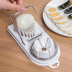 2-in-1 Stainless Steel Wire Egg Cutter with PP Base
