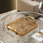 Storage Tray Clear Plastic Double Handle Large Capacity