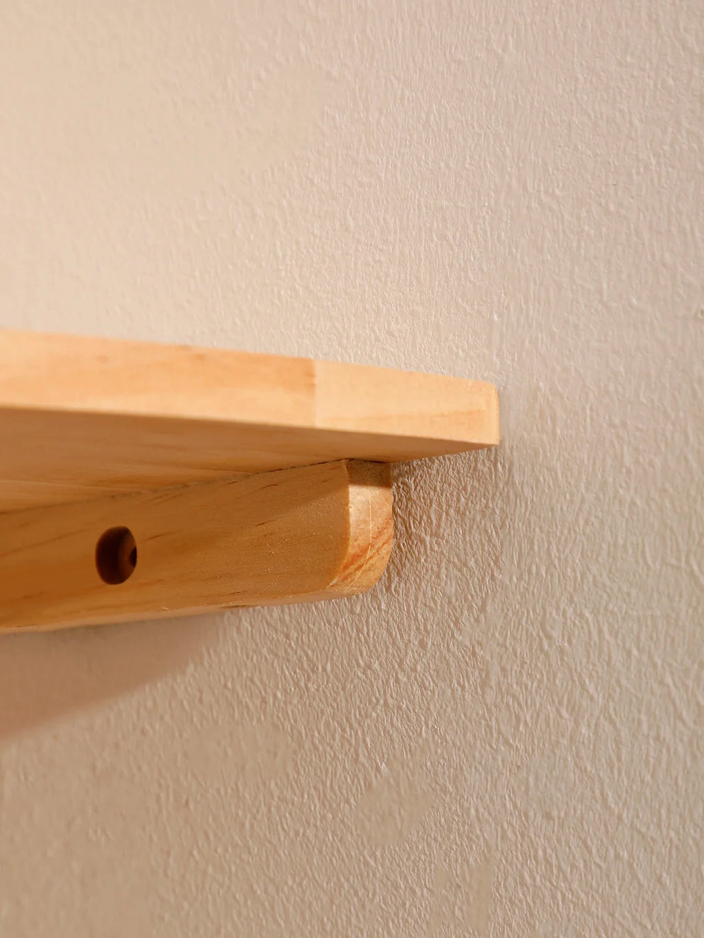 Burlywood Wood Corner Shelf for Living Room Storage