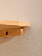Burlywood Wood Corner Shelf for Living Room Storage