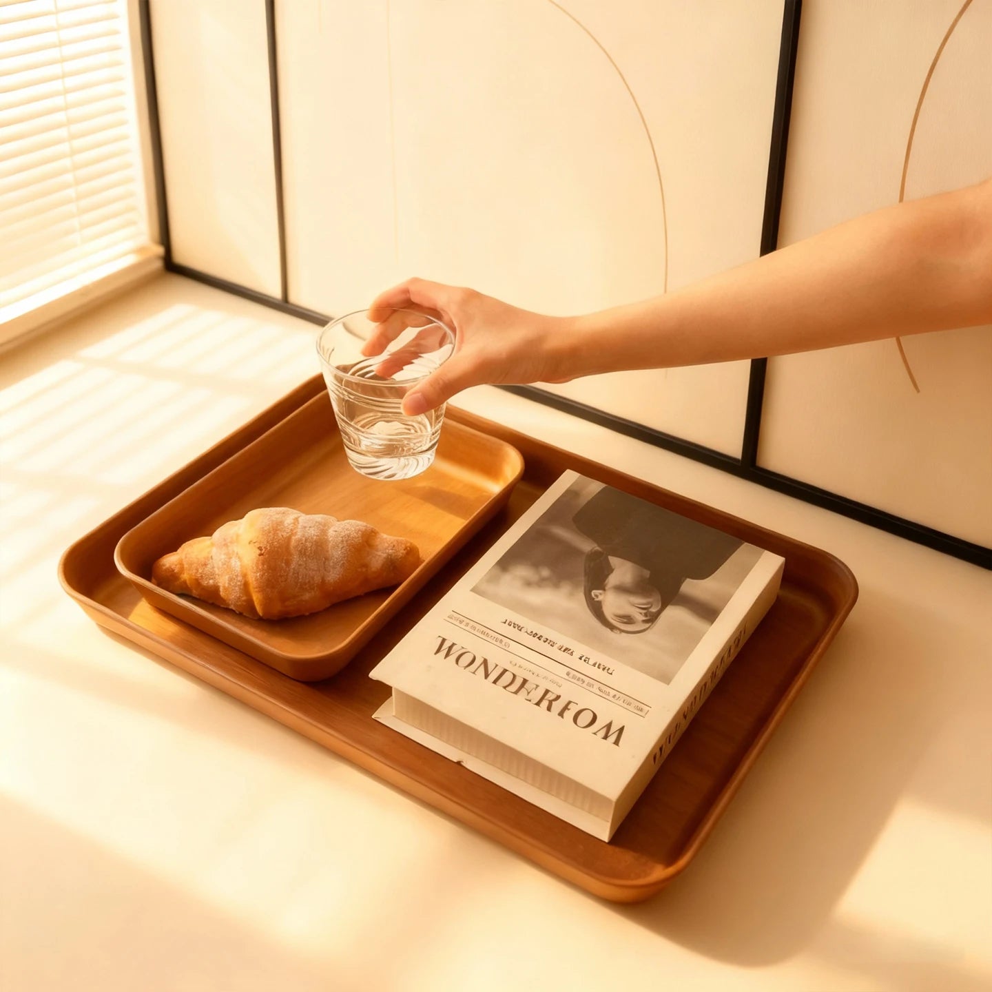 Plastic Storage Tray Multi-functional Rectangular Organizer