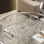 Storage Tray Clear Plastic Double Handle Large Capacity