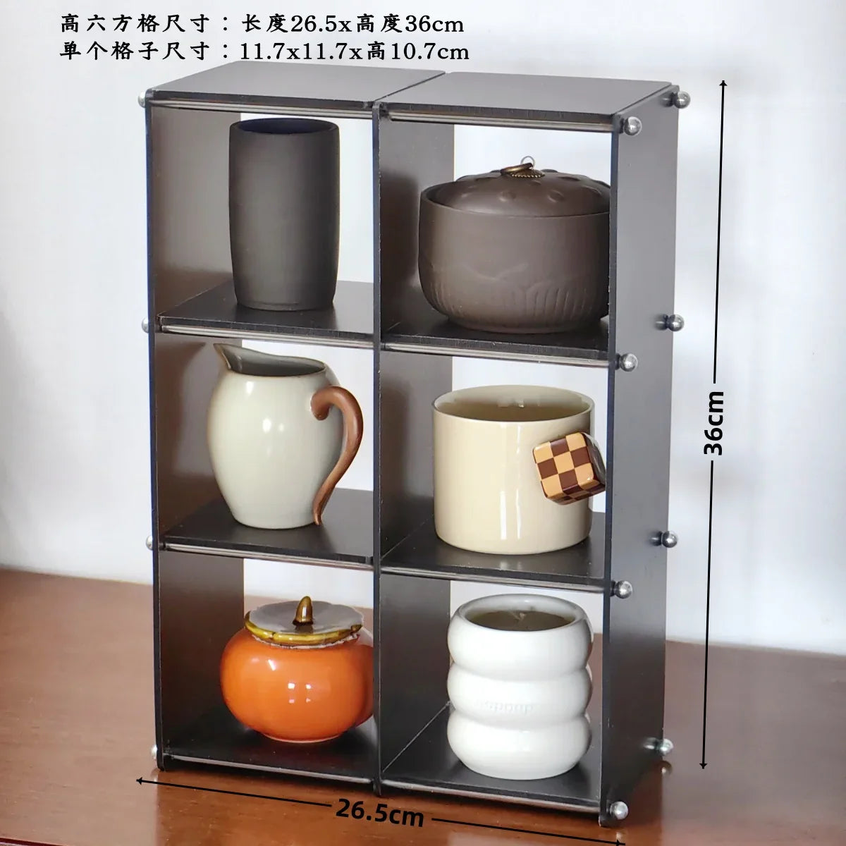 Acrylic Kitchen Countertop Tea Set Storage Rack